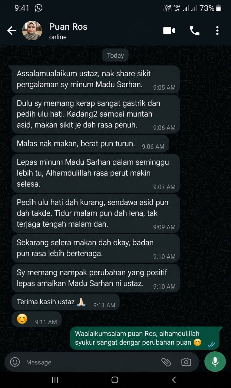 Testimoni Madu Sarhan