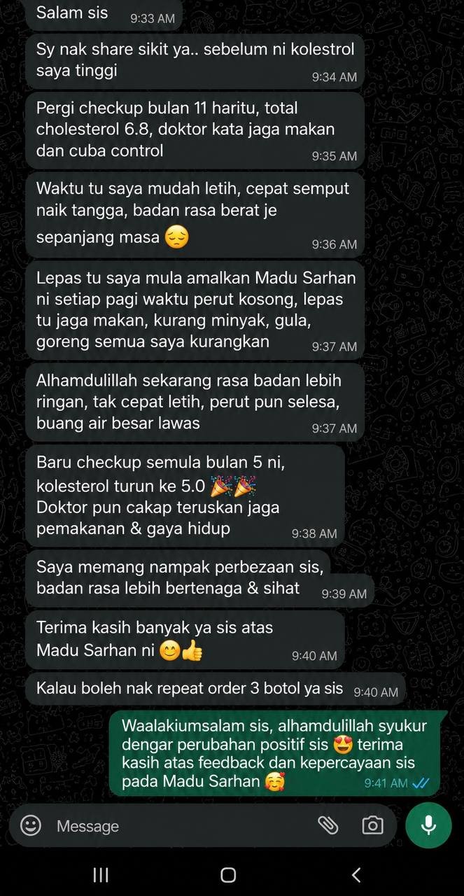 Testimoni Madu Sarhan
